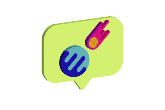 3D Icon Space Meteor and Planet: A Creative Tool for Digital Designers and Beyond