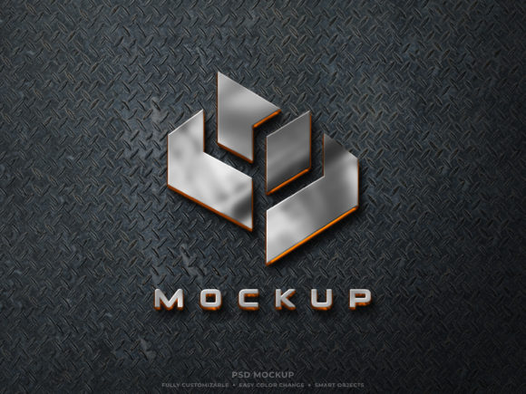 3D Reflective Metallic Logo Mockup: Elevating Brand Identity in the Digital Age