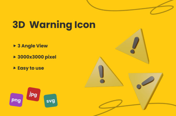 3D Warning Icon: A Visual Tool for Enhanced Safety and Communication