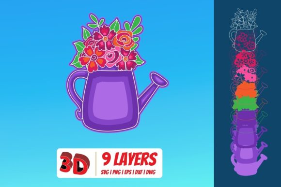 3D Watering Can SVG: A Versatile Design Resource