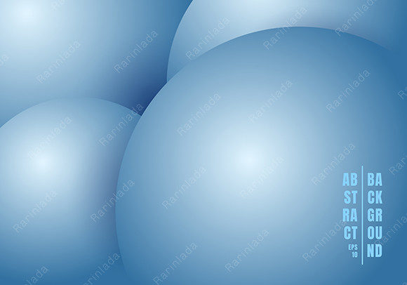 Abstract 3D Blue Circles Background