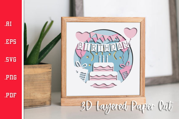 Birthday 3D Layered Paper Cut - SVG: A Creative Way to Celebrate