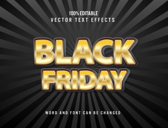 Black Friday 3D Editable Text Effect
