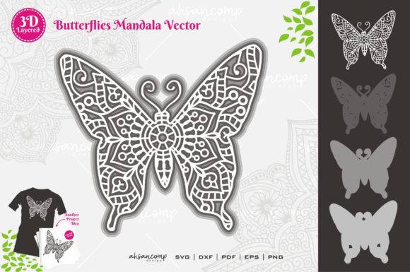 Butterflies 3 Mandala SVG 3D Layered: A New Way to Create Depth and Meaning in Your Papercraft Projects