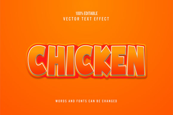 Chicken 3d Editable Text Effect