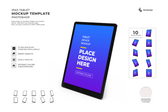 IPad Tablet Device 3D Mockup Bundle for Real-World Design and Presentation