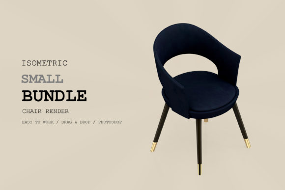 Isometric Chair 3D Render Pack 227: Strategic Use for Better Design and Communication