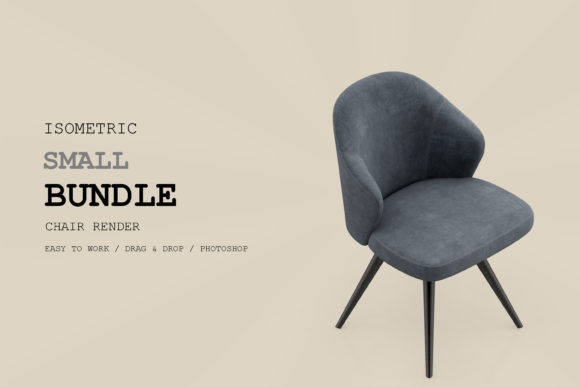 Isometric Chair 3D Render Pack 233