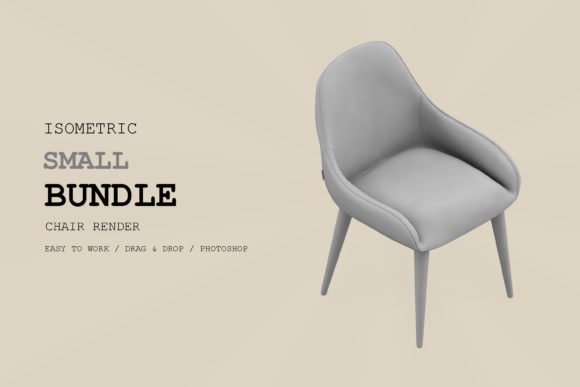 Isometric Chair 3D Render Pack 242