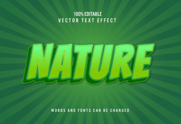 Nature 3D Editable Text Effect