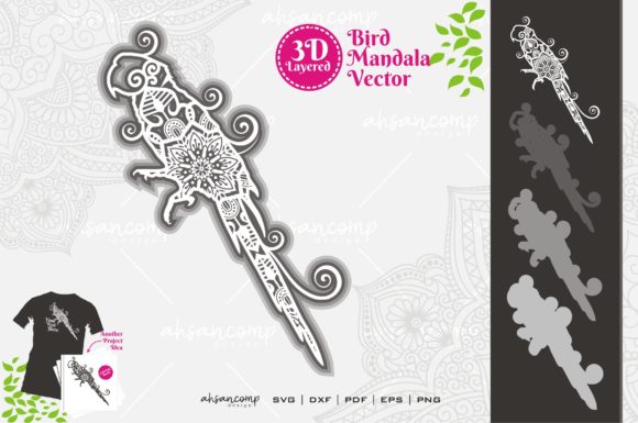 Parrot Mandala Vector 3D Layered 5: A Creative and Functional Design Tool