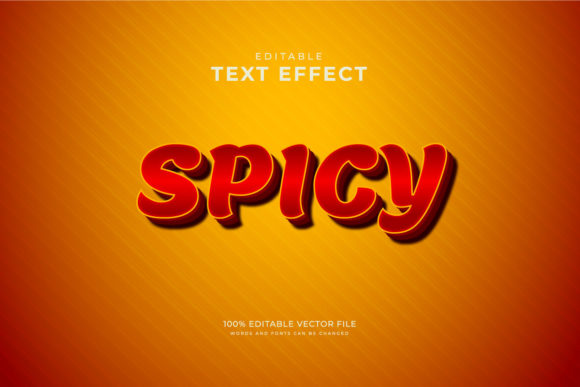 Spicy 3D Editable Text Style Effect