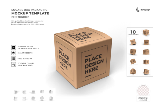 Square Box Packaging 3D Mockup Bundle: A Practical Tool for Visual Presentation