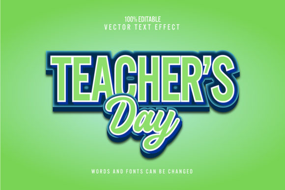 Teacher's Day 3D Text Effect
