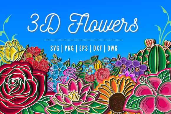Transform Your Projects with 3D Layered Flowers SVG